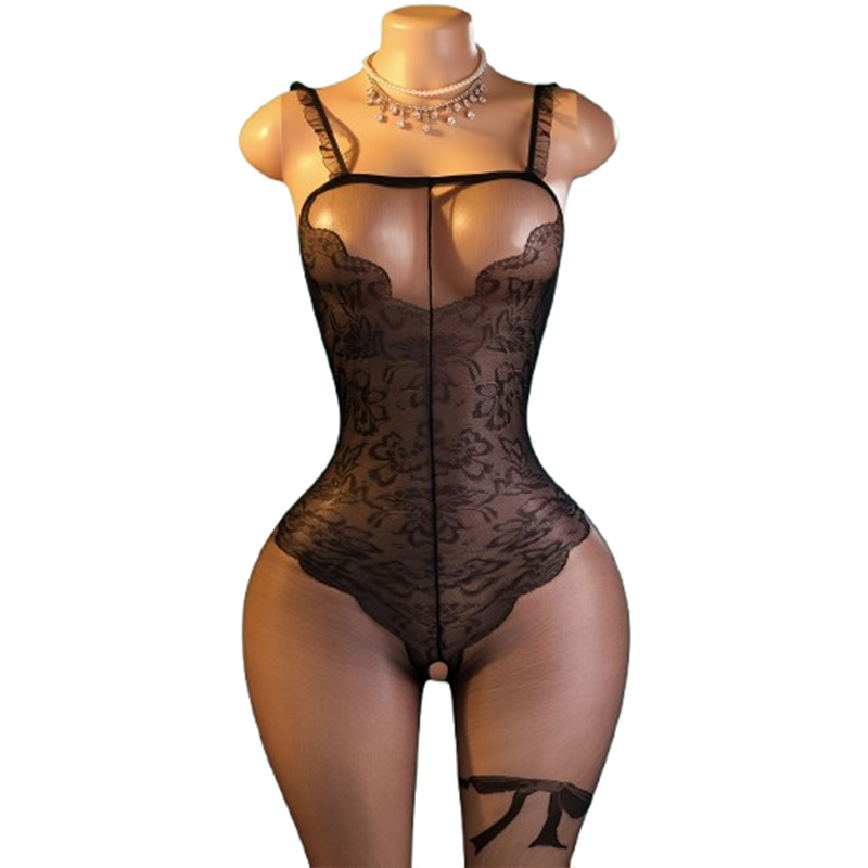 Lace Teddy Lingerie - Intimo sexy in pizzo nero e