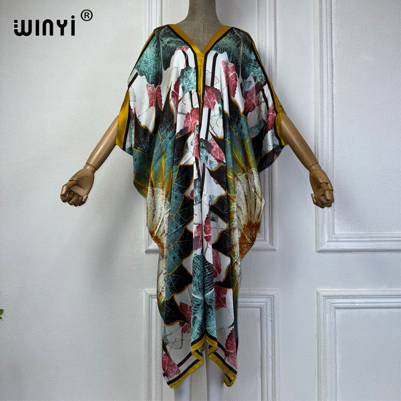 WINYI Summer african v-neck dr - Robe Silk Women recensione e prezzo